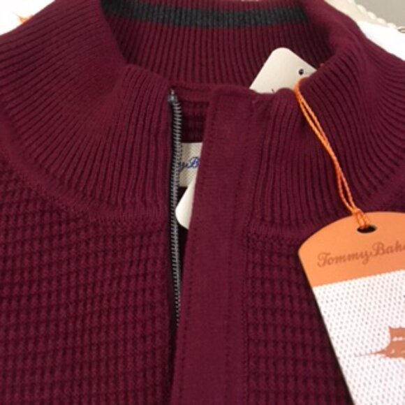 Tommy Bahama Knit L/S Half Zip Sweater NEW W/Tags Size Large Cotton&Cashmere - Picture 2 of 10